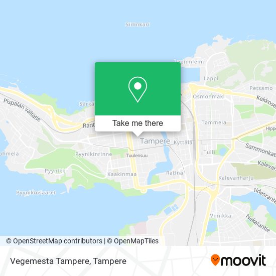 Vegemesta Tampere map