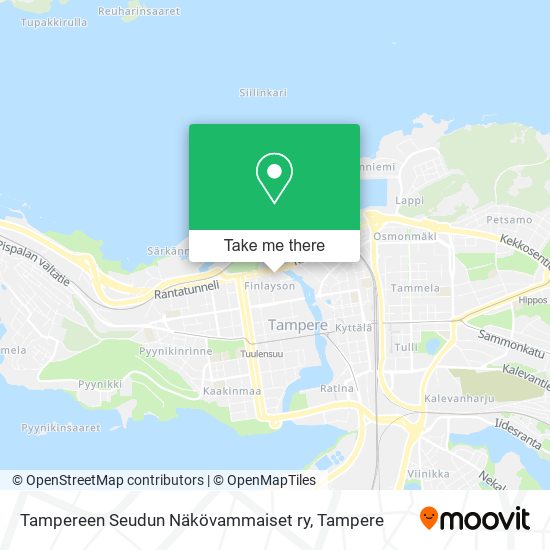 Tampereen Seudun Näkövammaiset ry map