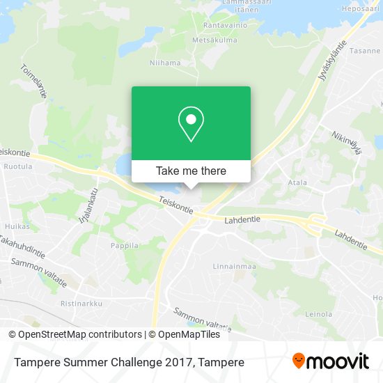 Tampere Summer Challenge 2017 map