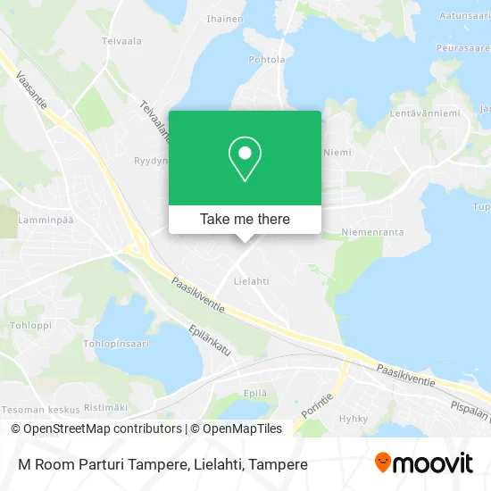 M Room Parturi Tampere, Lielahti map