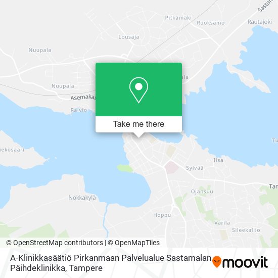 A-Klinikkasäätiö Pirkanmaan Palvelualue Sastamalan Päihdeklinikka map