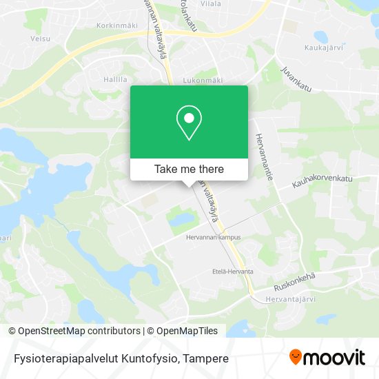 Fysioterapiapalvelut Kuntofysio map