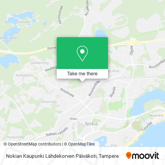 Nokian Kaupunki Lähdekorven Päiväkoti map