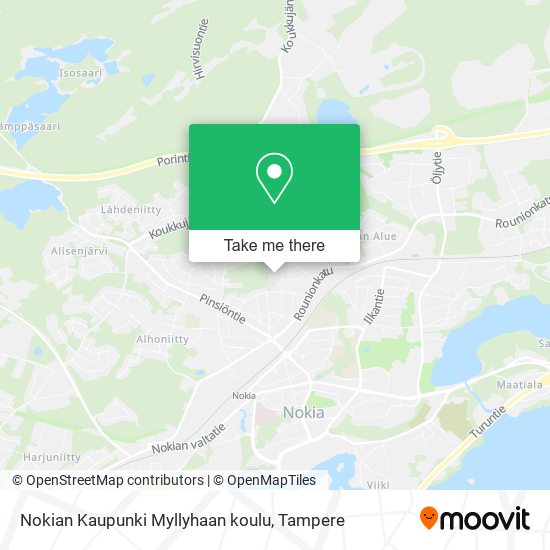 Nokian Kaupunki Myllyhaan koulu map