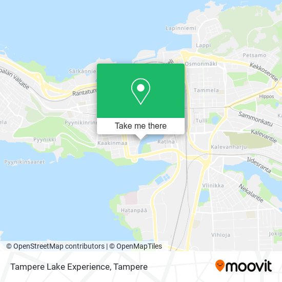 Tampere Lake Experience map