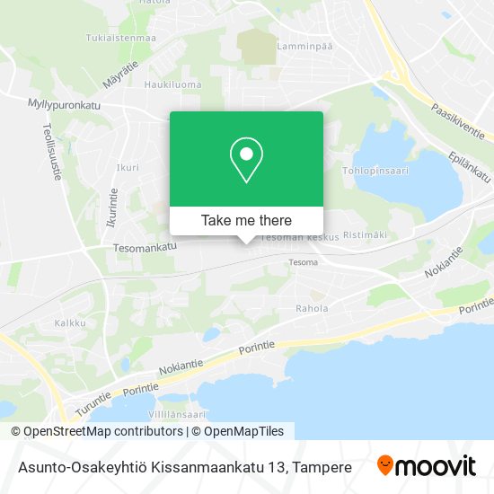 Asunto-Osakeyhtiö Kissanmaankatu 13 map