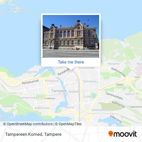 Tampereen Komed map
