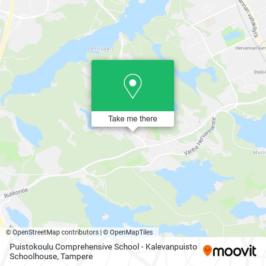 Puistokoulu Comprehensive School - Kalevanpuisto Schoolhouse map