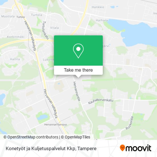 Konetyöt ja Kuljetuspalvelut Kkp map