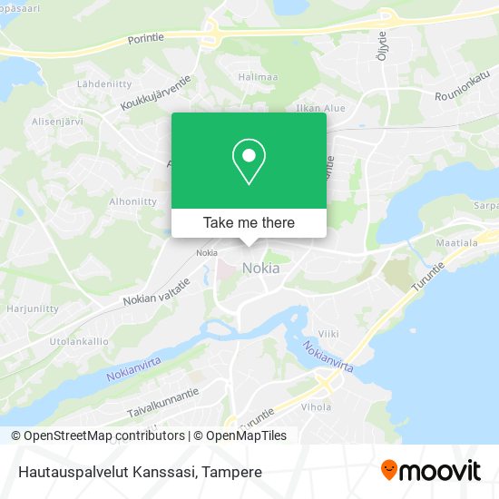 Hautauspalvelut Kanssasi map