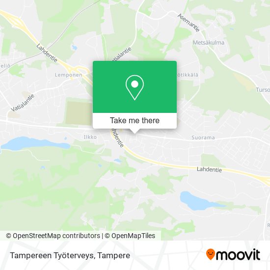 Tampereen Työterveys map