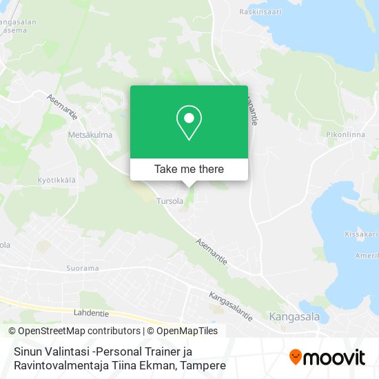 Sinun Valintasi -Personal Trainer ja Ravintovalmentaja Tiina Ekman map