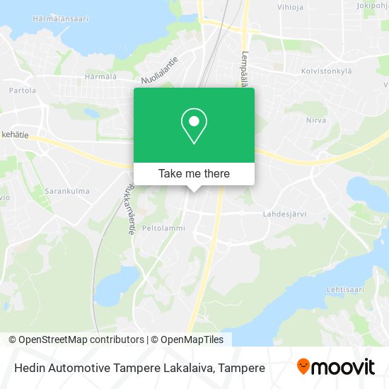 Hedin Automotive Tampere Lakalaiva map