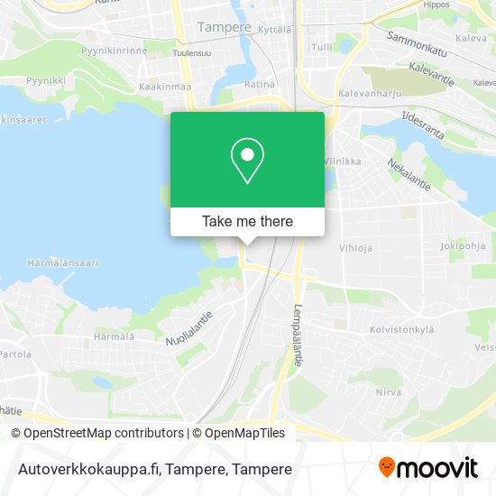 Autoverkkokauppa.fi, Tampere map