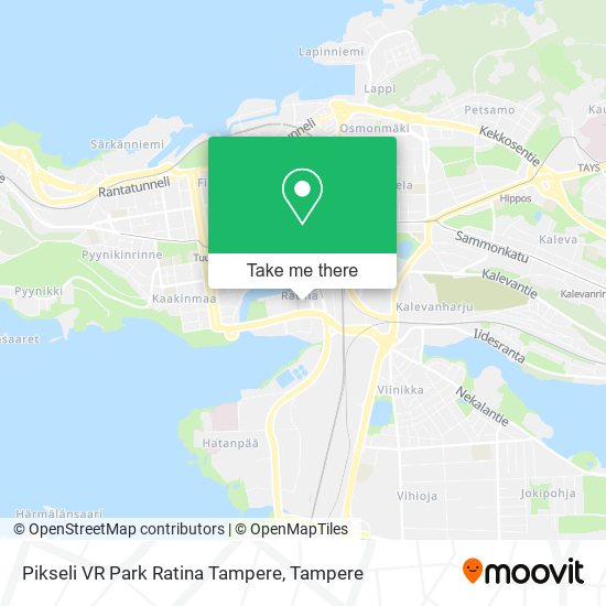 Pikseli VR Park Ratina Tampere map