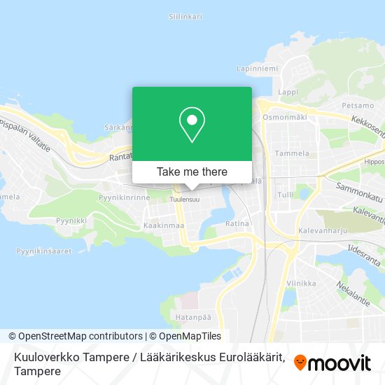 Kuuloverkko Tampere / Lääkärikeskus Eurolääkärit map