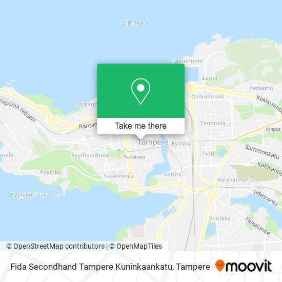 Fida Secondhand Tampere Kuninkaankatu map