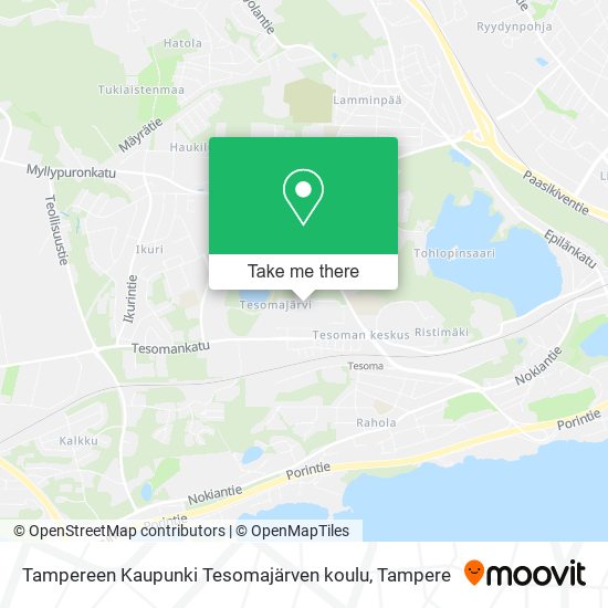 Tampereen Kaupunki Tesomajärven koulu map