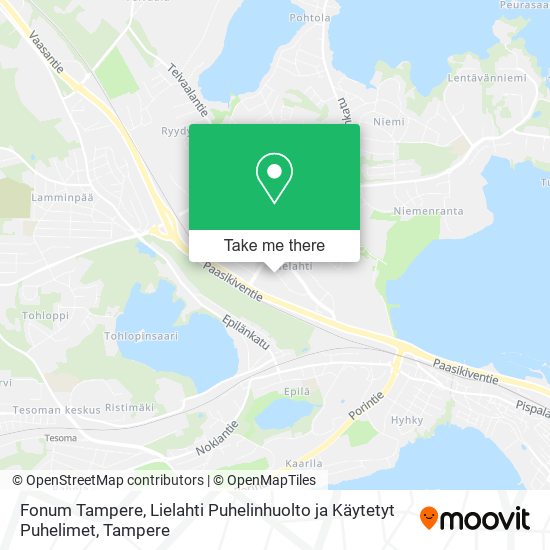 Fonum Tampere, Lielahti Puhelinhuolto ja Käytetyt Puhelimet map