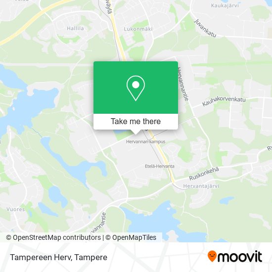 Tampereen Herv map