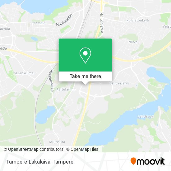 Tampere-Lakalaiva map