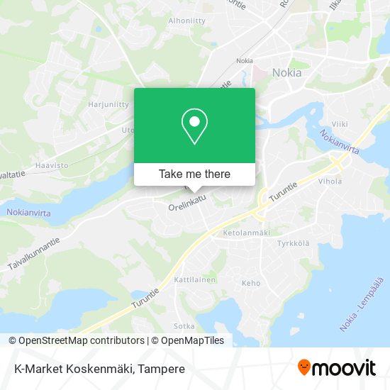 K-Market Koskenmäki map