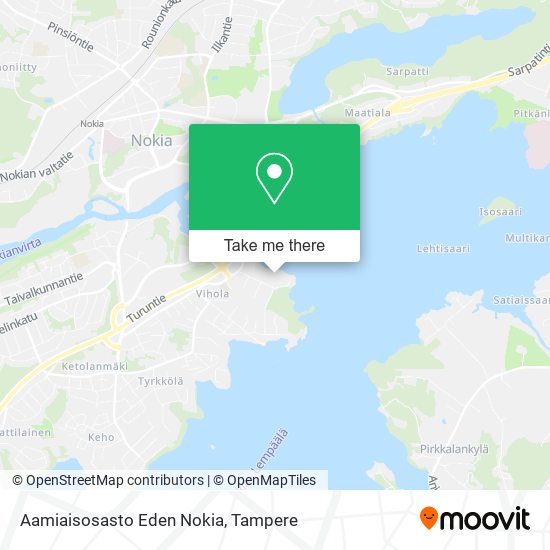 Aamiaisosasto Eden Nokia map