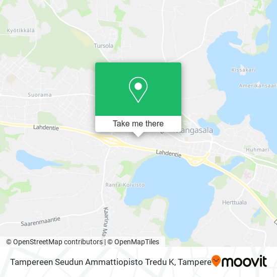 Tampereen Seudun Ammattiopisto Tredu K map