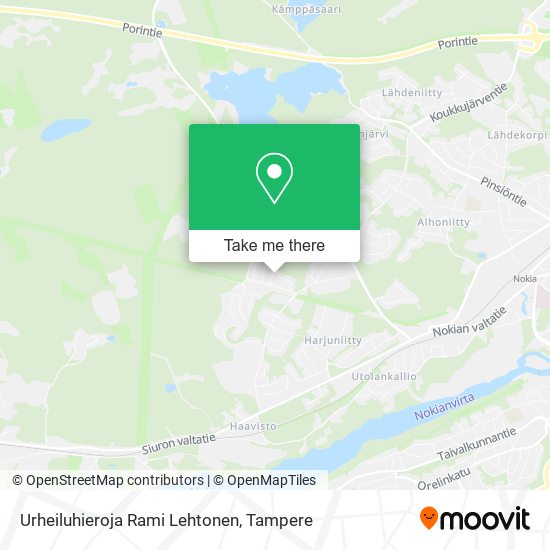 Urheiluhieroja Rami Lehtonen map