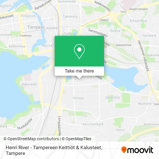 Henri River - Tampereen Keittiöt & Kalusteet map