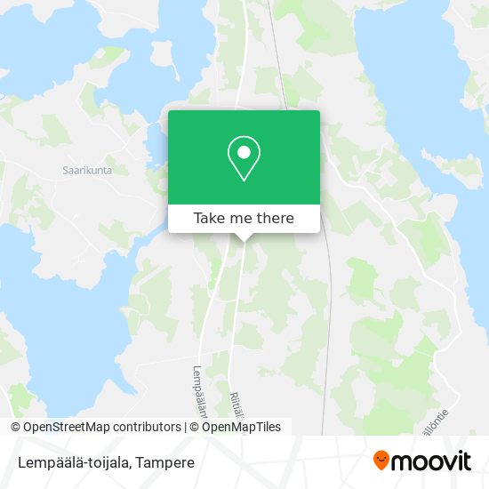 Lempäälä-toijala map