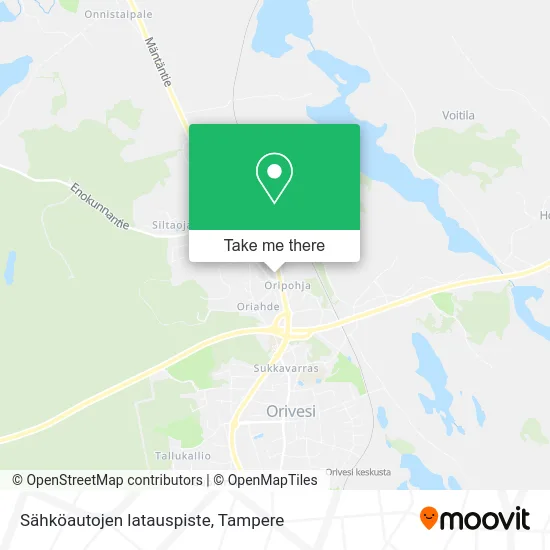 Sähköautojen latauspiste map