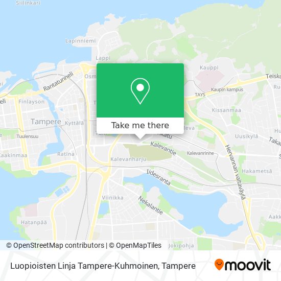 Luopioisten Linja Tampere-Kuhmoinen map