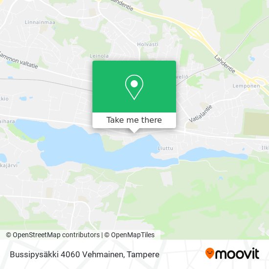 Bussipysäkki 4060 Vehmainen map