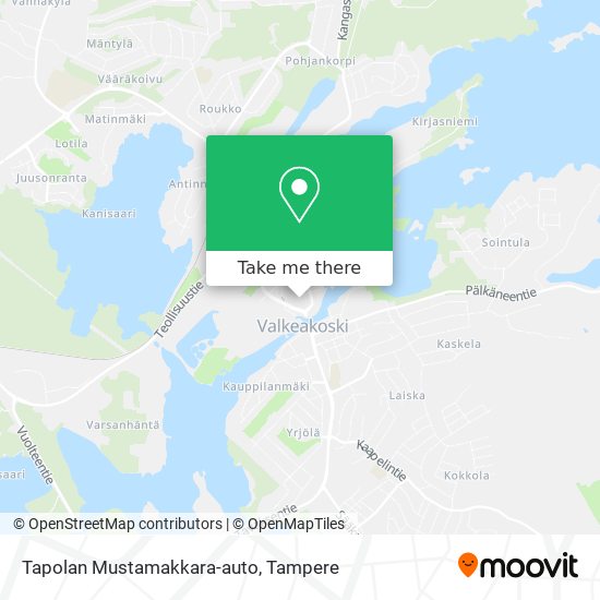 Tapolan Mustamakkara-auto map