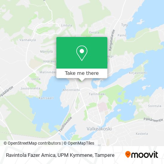 Ravintola Fazer Amica, UPM Kymmene map
