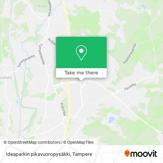 Ideaparkin pikavuoropysäkki map