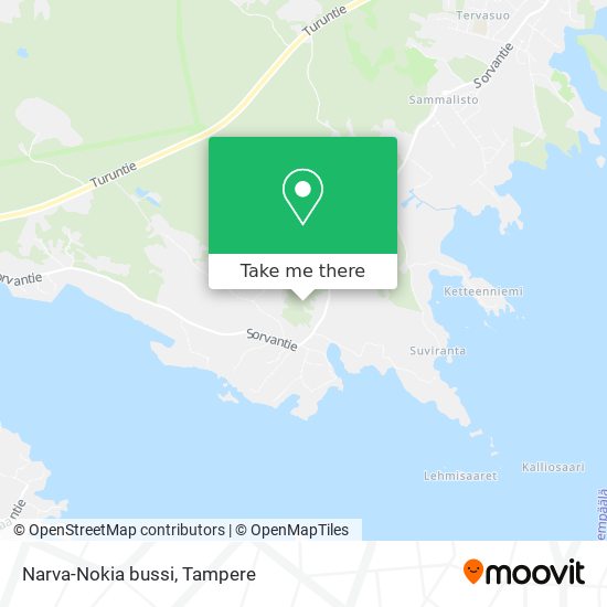 Narva-Nokia bussi map