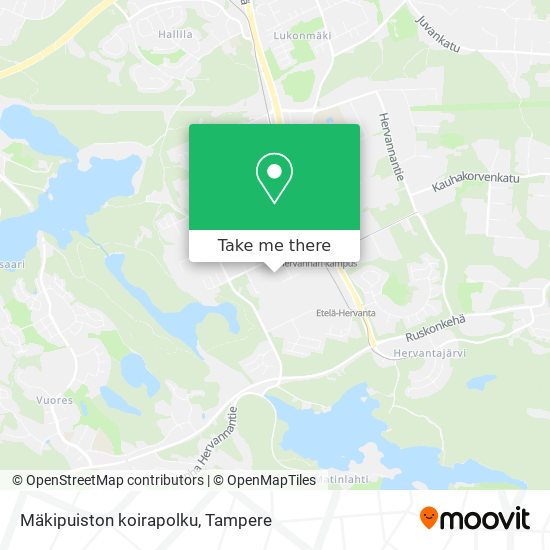 Mäkipuiston koirapolku map