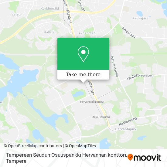 Tampereen Seudun Osuuspankki Hervannan konttori map