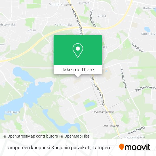 Tampereen kaupunki Kanjonin päiväkoti map