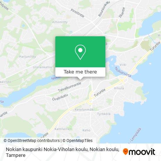 Nokian kaupunki Nokia-Viholan koulu, Nokian koulu map