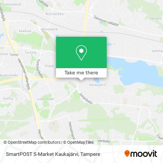 How to get to SmartPOST S-Market Kaukajärvi in Tampere by Bus?