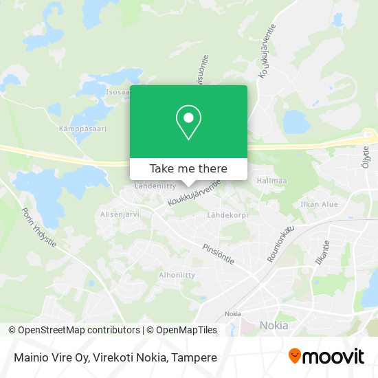 Mainio Vire Oy, Virekoti Nokia map