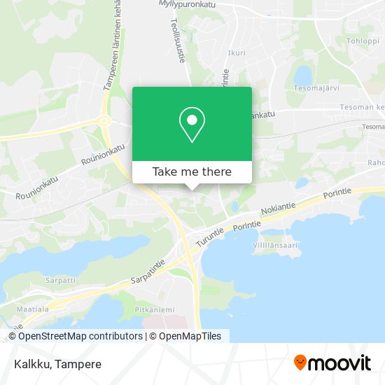 How to get to Kalkku in Tampere by Bus or Train?