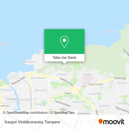 Kaupin Vinttikoirarata map