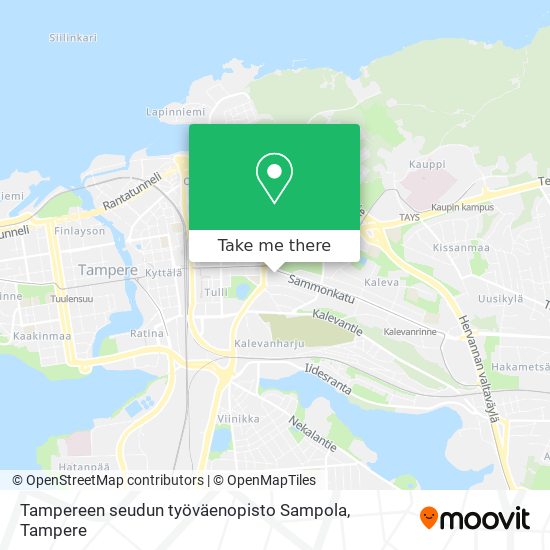 Tampereen seudun työväenopisto Sampola map