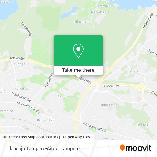 Tilausajo Tampere-Aitoo map