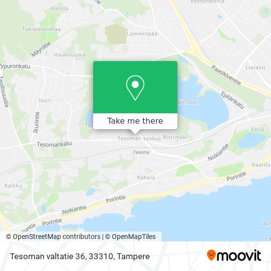 Tesoman valtatie 36, 33310 map