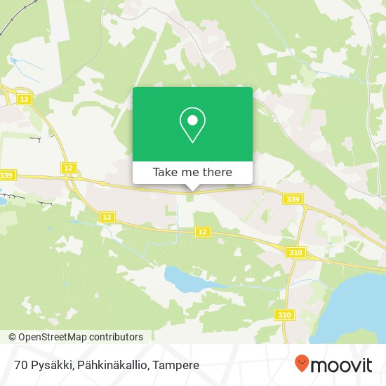 70 Pysäkki, Pähkinäkallio map